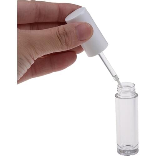 5ml Mini Cosmetic Empty Eyelashes Lip Gloss Tube Mascara Eyeliner Vials Bottle Makeup Organzier Container With Brush 2 Styles