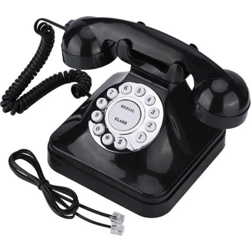 Cordless phone WX-3011 Vintage Black Multi Function Plastic Home Telephone Retro Wire Landline Phone telefono inalambrico