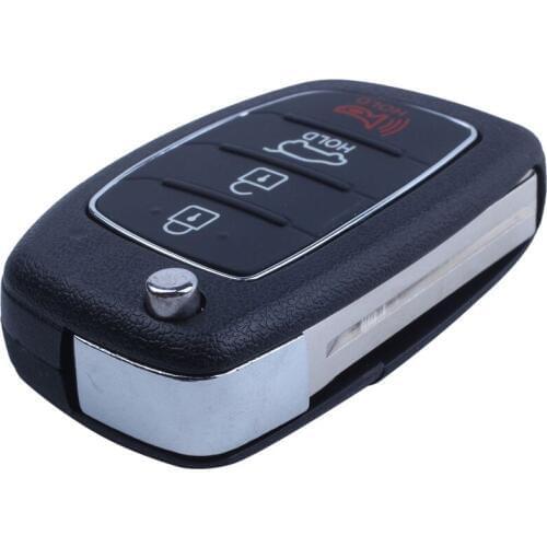 Flip Key Shell fit for HYUNDAI Santa Fe Remote Key Case Fob 4 Button PG180D