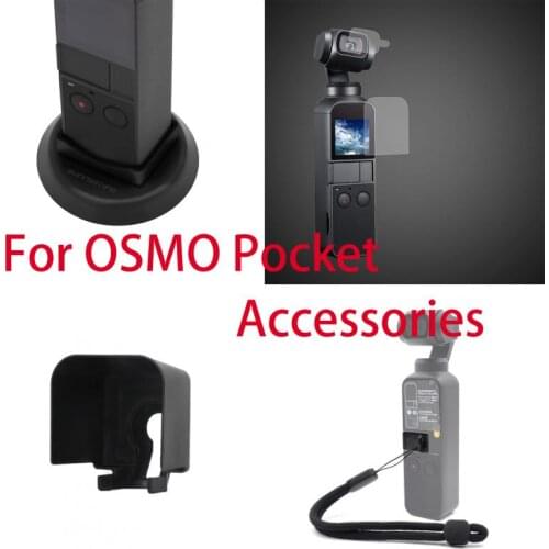 For DJI Osmo Pocket Accessories Sunshade Hood Lanyard Protective Film Base Mount Stand For Osmo Pocket Dropshipping