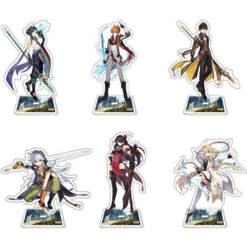 Genshin Impact Game DIY Acrylic Figure Stand Model Toy Action Double Side Desk Decoration Collection Gift Size 15cm