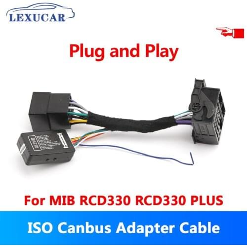 ISO Quadlock Adapter Cable W/ CANBUS Decoder Simulator Plug&Play RCD330 Plus For VW Golf VI Jetta 5 6 MK5 MK6 Passat Polo Vento