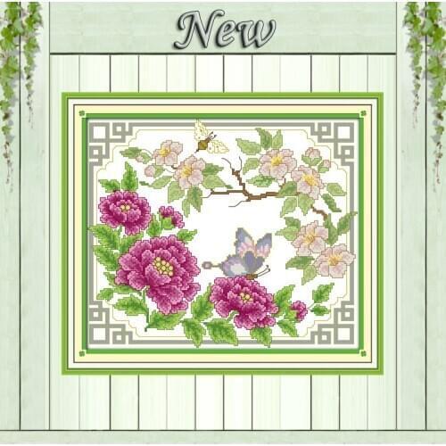 Butterflies on flowers home Decor paintings counted printed on canvas DMC 11CT 14CT Cross Stitch kits needlework Sets embroidery