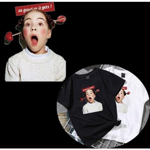 Cupid Beauty Girl Iron Stickers Patches for Clothing Lovely Heat Transfers for T-shirt Hoodie Clothes Diy Decoration Applique