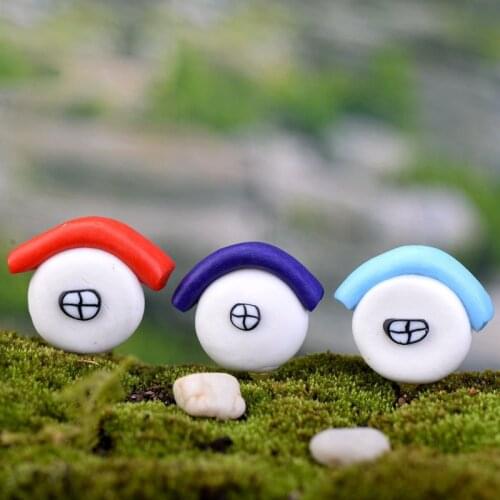 Colorful House Miniature Fairy Garden Home Houses Decoration Mini Craft Micro Landscaping Decor DIY Accessories