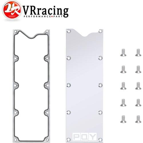 VR- For LS Gen 3 VALLEY PAN Cover with GASKET Plate Billet Low Profile Knock Sensor Delete LSX LS1 VR-VCC04S
