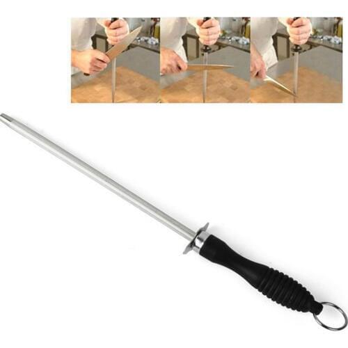 Kitchen Tool Sharpening Rod 10 Inch Kitchen Sharpener Steel With Handle Kitchen Knife Scissors Fruit Knife Sharpener