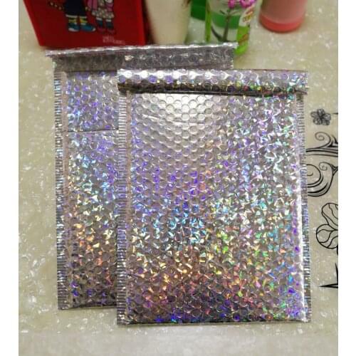 23.5x34/40*30cm Laser Silver Mailing Envelope Bags Courier Bags Waterproof Packaging Bubble Mailers Padded bubble Envelopes Bag