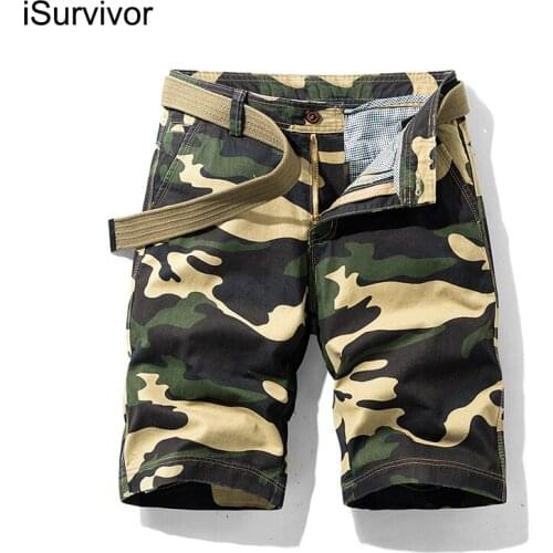 ISurvivor 2021 New Summer Hot Casual Fashion Shorts Mens Casual Loose Five-point Pants Mens Shorts Camouflage Outdoor Overalls