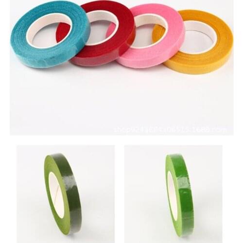 Hot 300pcs/lot 30 Yard Green Floral Stem Tape Stationery Tape DIY Decorative Masking Tape Resealable Stretchy Tape