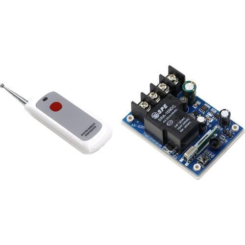 Hot Sales Wide Voltage DC12V-48V 12V 24V 36V 48V 30A 1CH RF Wireless Remote Control Lighting Switch Receiver With Transmitter