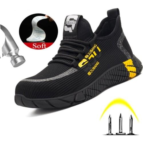 Men Work Safety Boot Steel Toe Work Boots Safety Shoes Men Military Work Shoes Puncture Proof Indestructible Shoes Men Sneakers