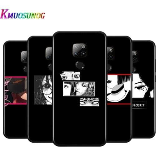 Sad Japanese Anime Aesthetic For Huawei Y9A Y8P 2020 Y8S Y7A Y9 Y7P Y5P Y9 Y7 Y6 Y5 Prime Pro 2019 2018 2017 Black Phone Case