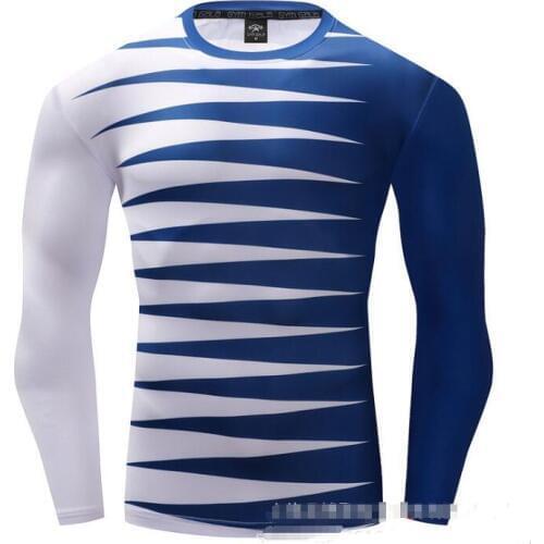 Printed foreign trade speed sells the long-sleeve tight mens outdoor sports fitness mens T-shirt quick-drying clothes