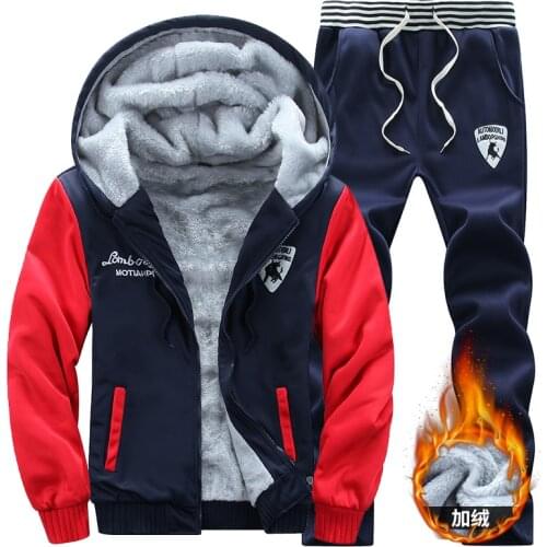 Casual Sports Suit Men 's Light Luxury Stand Collar 2021 New Style for Autumn and Winter Fashion Korean Men 's Two - Piece Set