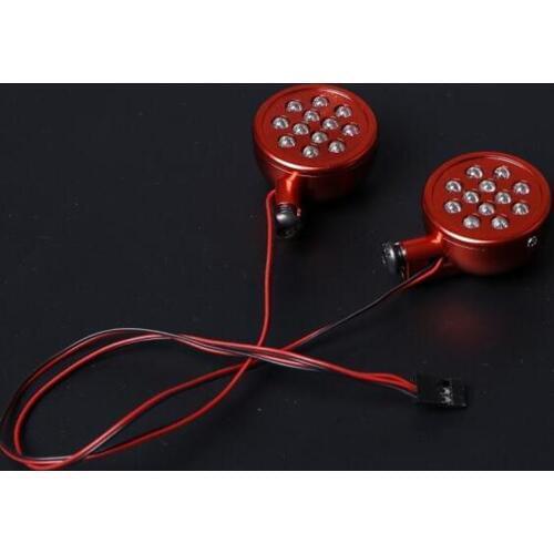 2pcs aluminum alloy CNC machining rc car lamp cup with led lights for 1:5 scale hpi racing baja 5B 5T 5SC LOSI TDBX toys truck