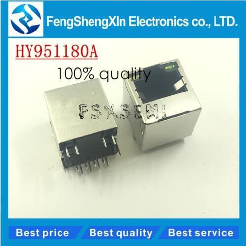 10pcs/lot New HY951180A RJ-45 With LED lights network transformer