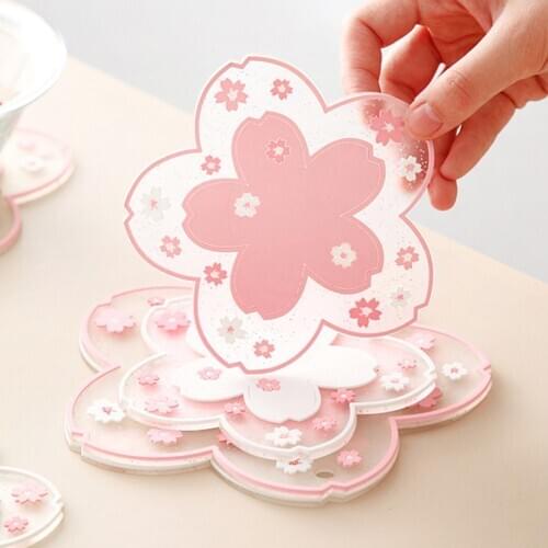 1PCS Silicone Table Mat Heart Non-slip Bowl Teacup Cushion Heat Insulation Pan Holder Placemats Kitchen Decoration Accessories