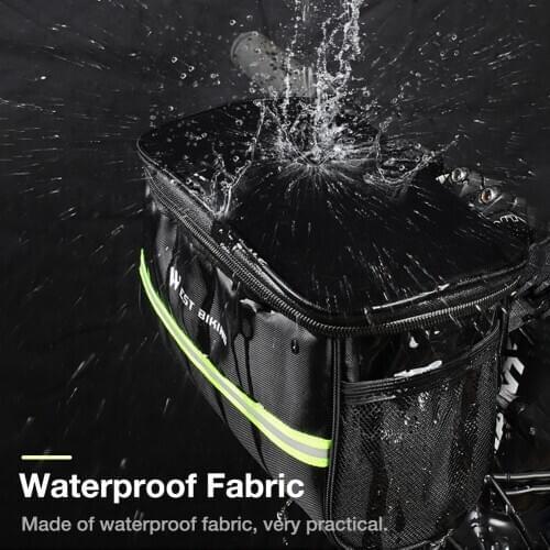 Bike Handlebar Bag Bicycle Front Frame Bag 4L Large Capacity MTB BIke Pannier Pouch For Cycling Bike Handlebar Storage Pack