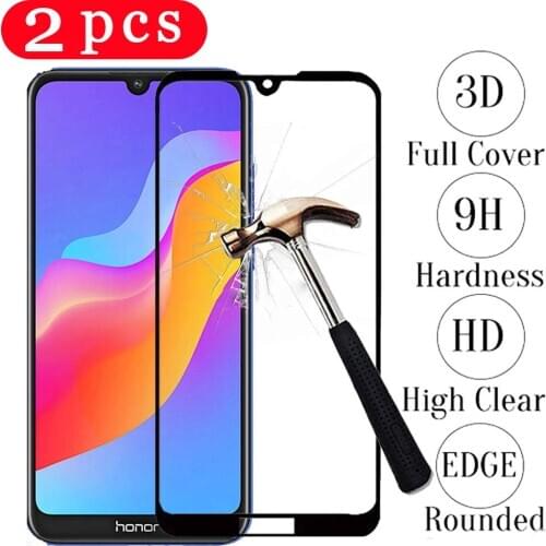 2Pcs tempered glass for huawei honor 8x max 8s 8c 8 lite 8a pro full cover protective film honor 9x pro phone screen protector