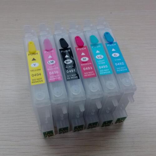 Use For EPSON printers R210 R230 R310 R350 RX510 RX630 RX650 W ARC Refillable Ink Cartridges printer parts