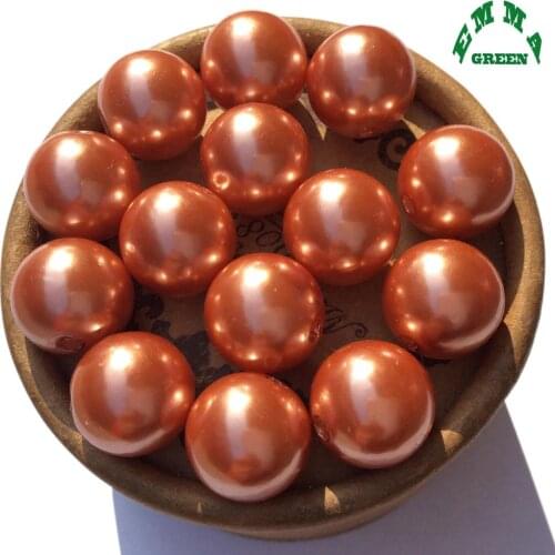 Pearl Beads for Choker Bulk Chunky Bead A49 Orange Bead Acrylic Bead Spacer Bead abs Pearls Beads for Jewelry making