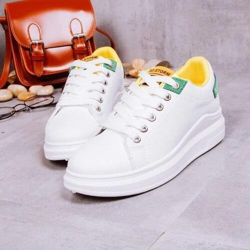 Women High Top White Sneakers Womens Platform Chunky Vulcanized Shoes Tenis Female 2021 Lace Up Candy colors Casual Sport Shoe