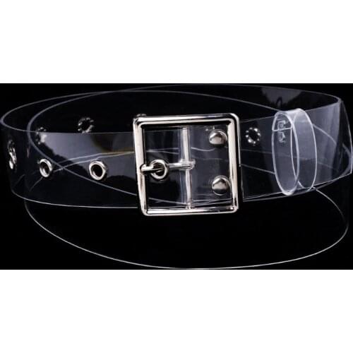 Women Transparent Wide Belt Pin Belt Buckle Invisible Clear Waist Belt Fashion Dropshipping