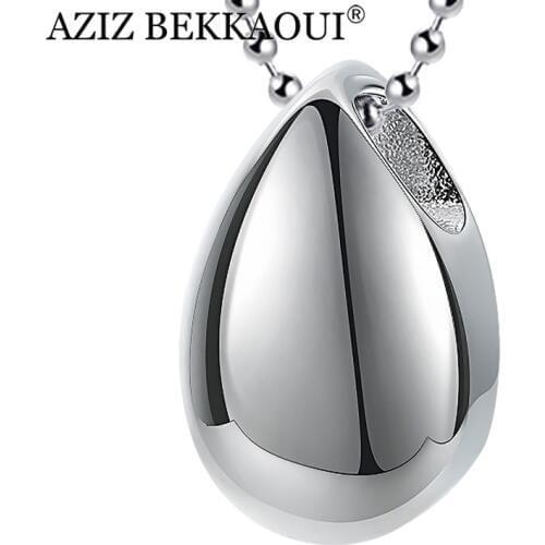 AZIZ BEKKAOUI Engrave Name Stainless Steel Necklace Ash Urn Necklace Memorial Keepsake Pendant Necklaces Cremation Jewelry