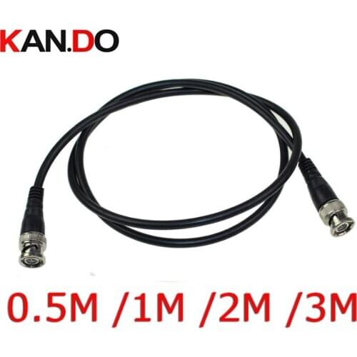 0.5M /1M / 2M /3M BNC Male to BNC Male M/M RG59 CCTV Camera Coaxial Cable Adapter Lead Jumper Coax Male Extension Cable