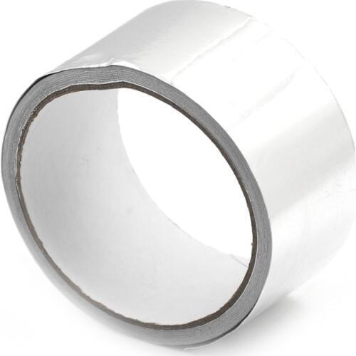 1 Roll Foil Adhesive Tape Silver Aluminium Foil Adhesive Sealing Tape Thermal Resist Duct Repairs
