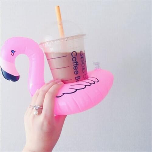 1PCS Mini Cute Fun Toys Flamingo Floating Inflatable Drink Can Holder Swimming Pool Party Kids Toys-Float Your Drinks in Style