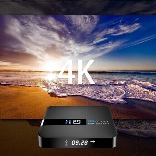 10pcs/lot dhl free H20 Android 7.1 TV BOX Quad Core 1GB/8GB 2GB/16GB 4K H.265 Wifi media player