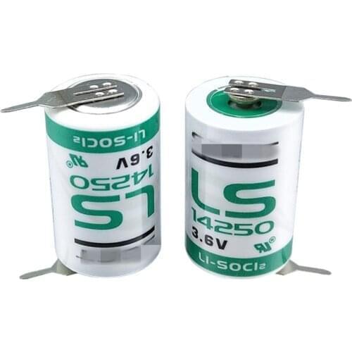 10pcs/lot New Original LS 14250 LS14250 1/2 AA 1/2AA 3.6V 1250mAh PLC Lithium Battery With two Pins