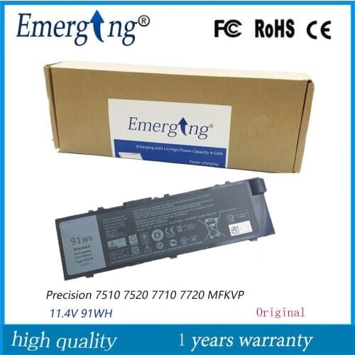 11.4V 91wh New original Laptop Battery For precision 7710 7510 M7710 T05W1 MFKVP