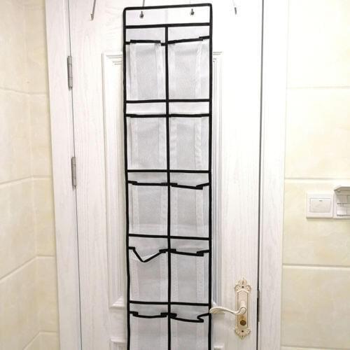 12/24Pocket Over the Door Shoe Organizer Hanging Organizers Space Saver Rack Hanging Storage Hanger
