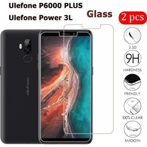 2Pcs For Ulefone P6000 PLUS Glass For Ulefone Power 3L Armor 3WT Tempering Glass Cover Screen Protector Scratcah Proof LCD Film