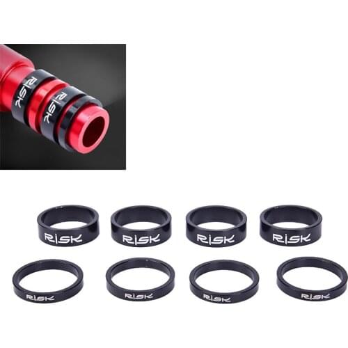 5/10mm Bike Bicycle Fork Washer Stem Headset Spacers Raise Handlebar Ring Cycling Accessories Adjustment Aluminum Alloy