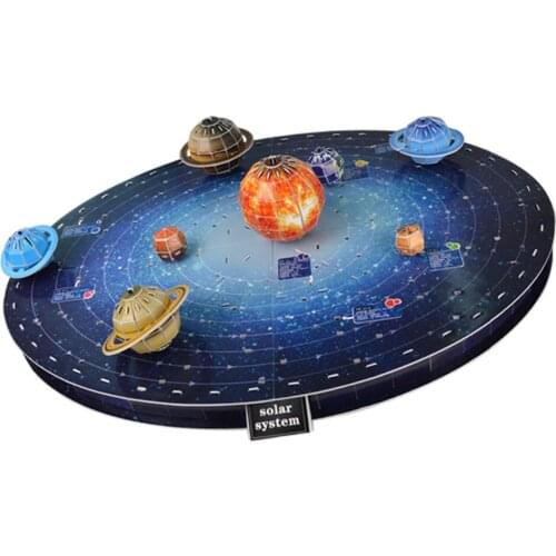 65*24*40CM 146 PCS 3D Paper Solar System Planetarium Puzzle Model Kits Planet Simulation Scene Physics Educational Toys