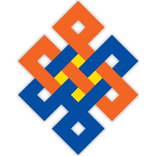 B0725# Self-adhesive Decal Endless Knot a Buddhist Symbol Car Sticker Waterproof Auto Decors on Bumper Rear Window Motorcycle