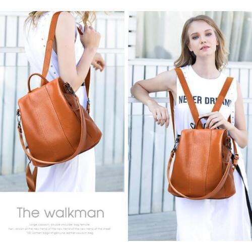 Free Shipping,Brand classic genuine leather backpack,100% cowhide bag.shopping bag.fashion womens backpack.daily casual bag