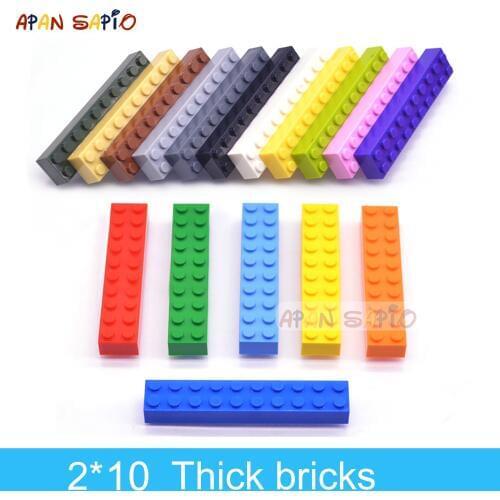 10pcs DIY Building Blocks Thick Bricks 2x10 Dots 16Color Educational Creative Compatible With Brand Plastic Toys for Children