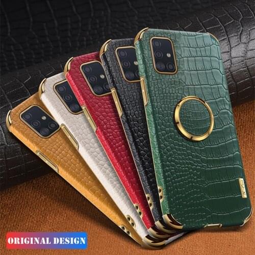 Alligator Case For Samsung Galaxy A52 A72 A32 A51 A71 Magnet Leather Case Soft Silicone Cover For Samsung A12 A02S A41 A21S A02
