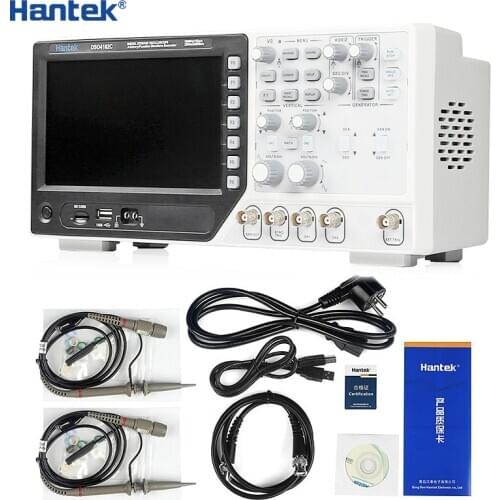 Hantek DSO4102C Digital Multimeter Oscilloscope USB 100MHz 2 Channels LCD Display Osciloscopio Portatil Waveform Generator