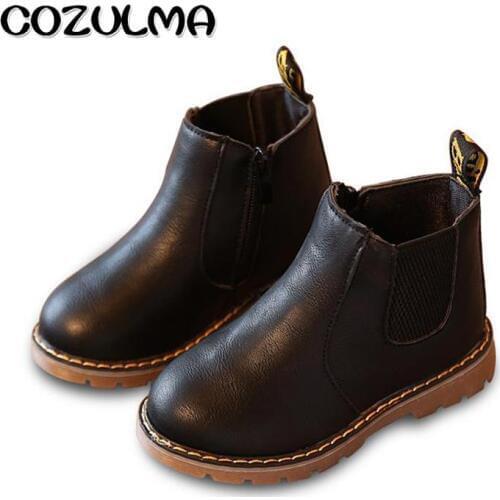 CUZULLAA Leather Boots For Girls