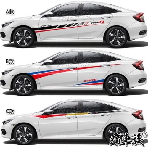 FOR Honda Civic 2016-2020 Car Sticker FC1 Decoration Modified Body Sticker Civic Decal
