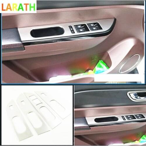 For Lifan Marvell 2016 2017 Stainless Steel Door Window Adjust Button Bowl Frame Cover Trim 4pcs/set