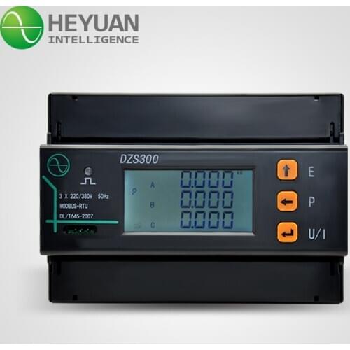 DZS300 3 phase 4 tariffs bi-directional energy meter rs485