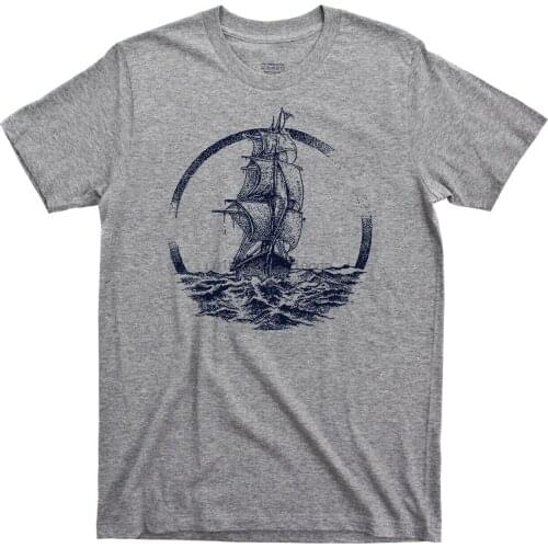 Pirate Ship T Shirt Caribbean Buccaneer Booty Aye Ahoy Matey Flying Dutchman Tee Brand Clothing Men Active Shorts T Shirts