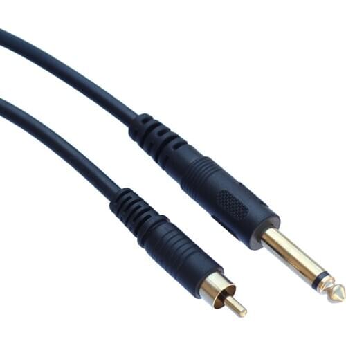 Audio Instrument Cable 6.35 (1/4") Mono Male to RCA Male Audio Cable 1.5M For Amplifier Mixer stage Sound card Microphone KTV